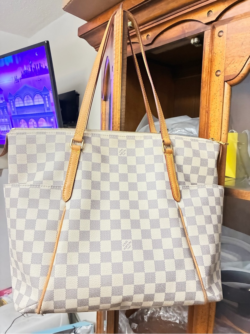 Louis Vuitton Totally MM Damier Azur Tote